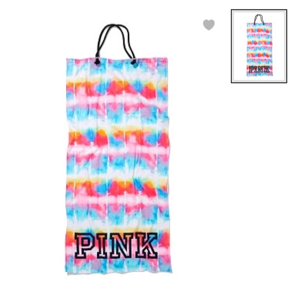LAST ONE!!!!   BNWT Pink Victoria’s Secret Packable Towel Tote - Picture 2 of 5